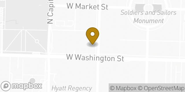 Map showing the location of Panera Bread in Indianapolis, IN 46204