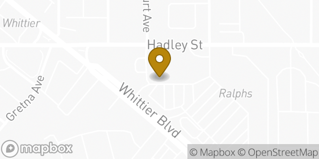 Map showing the location of The UPS Store in Whittier, CA 90601