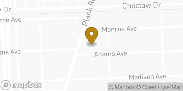 Map showing the location of AutoZone in Baton Rouge, LA 70802