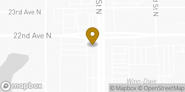 Map showing the location of Starbucks in St Petersburg, FL 33713