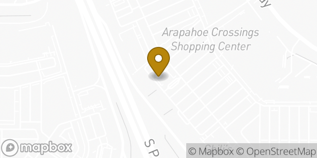 Map showing the location of Bank Of America in Aurora, CO 80016