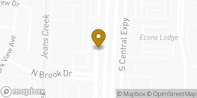 Map showing the location of McKinney - El Dorado Parkway HLE in McKinney, TX 75070