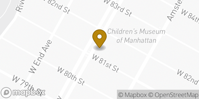 Map showing the location of Dunkin' in New York, NY 10024