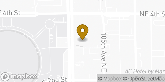 Map showing the location of Amazon Locker - Beryl in Bellevue, WA 98004