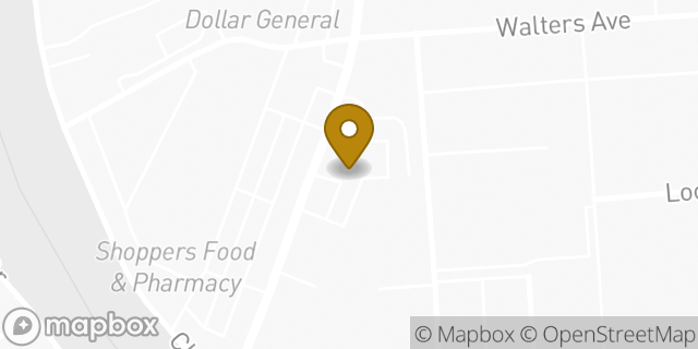 Map showing the location of Bank of America in Baltimore, MD 21239
