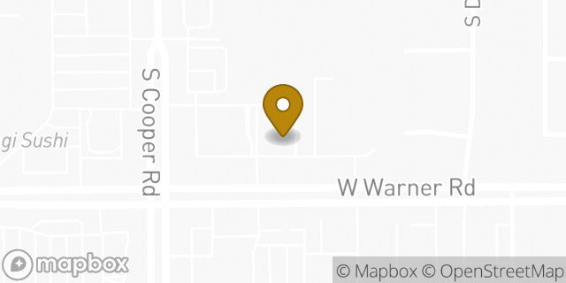 Map showing the location of AutoZone in Gilbert, AZ 85233