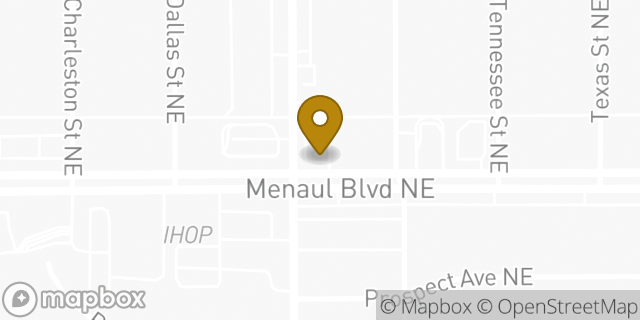 Map showing the location of Jack in the Box in Albuquerque, NM 87110