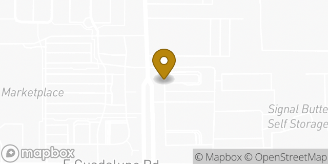 Map showing the location of Signal Butte Rd. in Mesa, AZ 85209