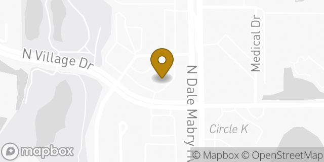 Map showing the location of Bank Of America in Tampa, FL 33618