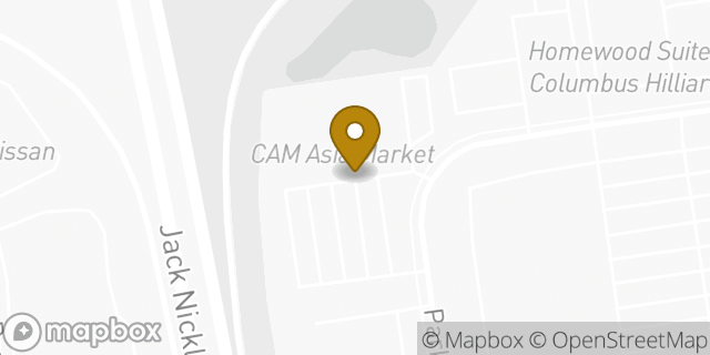 Map showing the location of Amazon Locker - Maverick in Hilliard, OH 43026