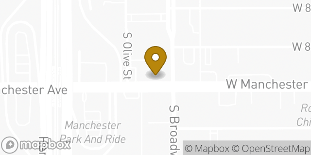 Map showing the location of Subway in Los Angeles, CA 90003