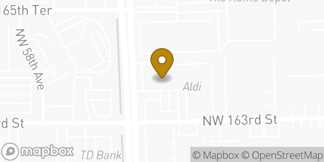 Map showing the location of Aldi in Miami Gardens, FL 33014