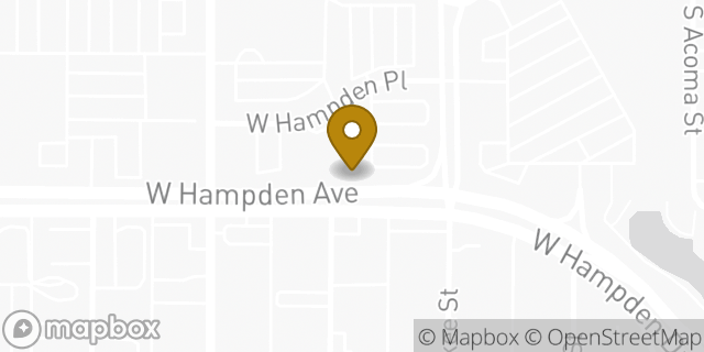 Map showing the location of Chipotle Mexican Grill in Englewood, CO 80110