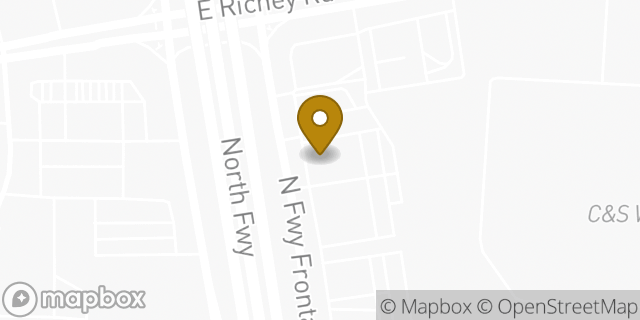 Map showing the location of Buffalo Wild Wings in Houston, TX 77090