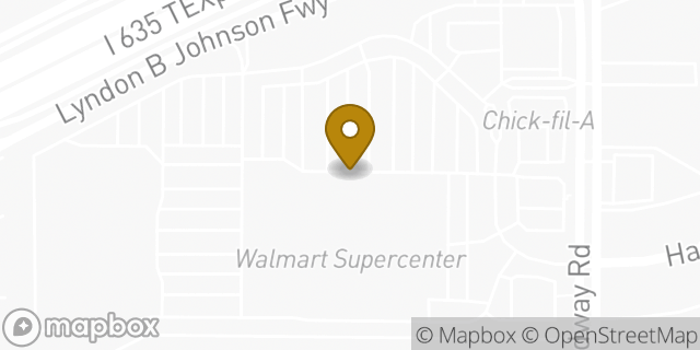 Map showing the location of Walmart in Dallas, TX 75244