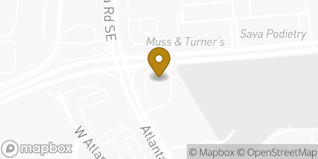 Map showing the location of Regions Bank in Smyrna, GA 30080
