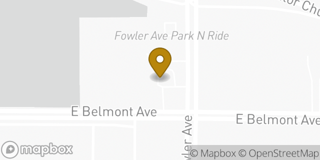 Map showing the location of Amazon Locker - Chasm in Fresno, CA 93727