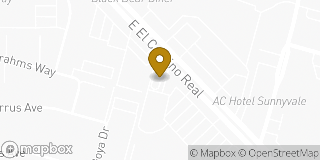 Map showing the location of McDonald's in Sunnyvale, CA 94087