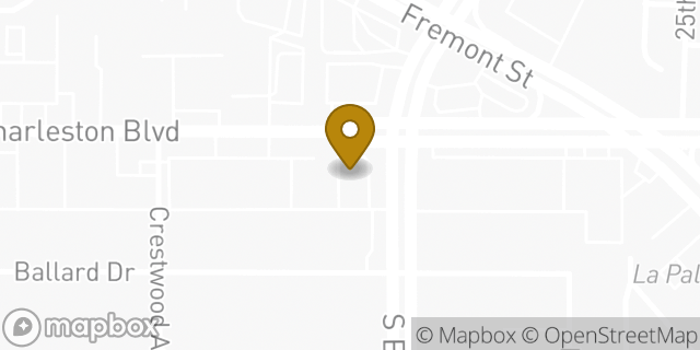 Map showing the location of McDonald's in Las Vegas, NV 89104
