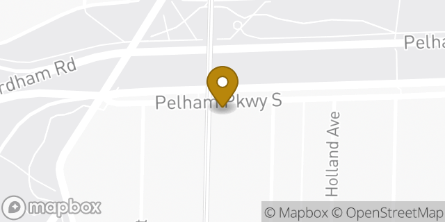 Map showing the location of Bank of America Financial Center & Walk-Up ATM | Pelham Parkway in Bronx, NY 10462
