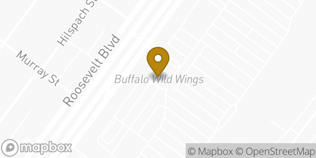 Map showing the location of Buffalo Wild Wings in Philadelphia, PA 19114