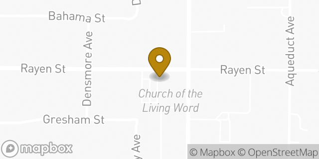 Map showing the location of Church of the Living Word in North Hills, CA 91343