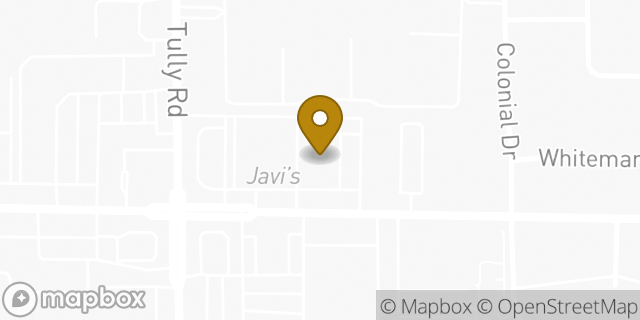 Map showing the location of Starbucks in Modesto, CA 95350