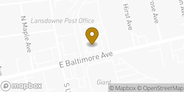 Map showing the location of McDonald's in Lansdowne, PA 19050