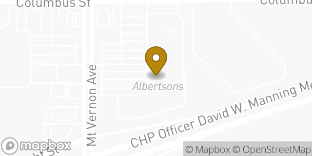 Map showing the location of Albertsons in Bakersfield, CA 93306