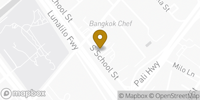 Map showing the location of Starbucks in Honolulu, HI 96817
