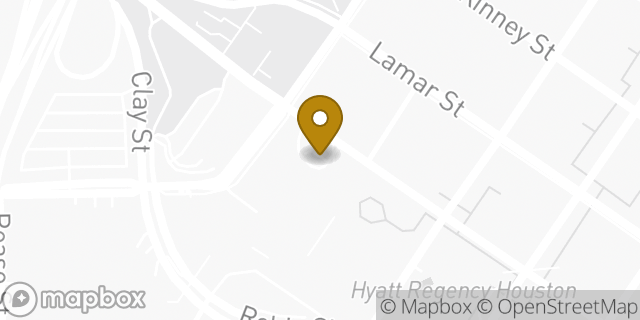 Map showing the location of National Car Rental in Houston, TX 77002