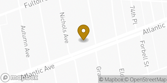 Map showing the location of AutoZone Auto Parts in New York, NY 11208