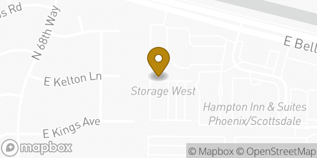 Map showing the location of CubeSmart Self Storage in Phoenix, AZ 85254