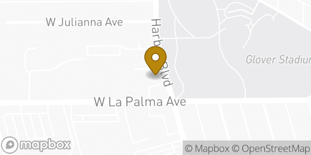 Map showing the location of Amazon Locker - Fennel in Anaheim, CA 92801