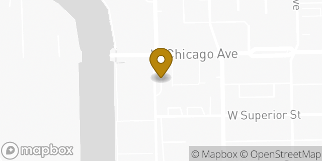 Map showing the location of Chase ATM in Chicago, IL 60654