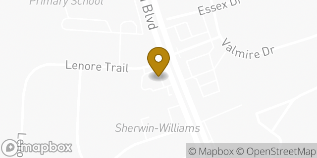 Map showing the location of Budget Car Rental in Chesapeake, VA 23320