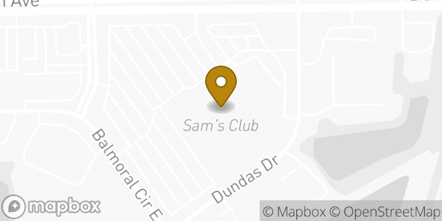 Map showing the location of Sam's Club in Jacksonville, FL 32218