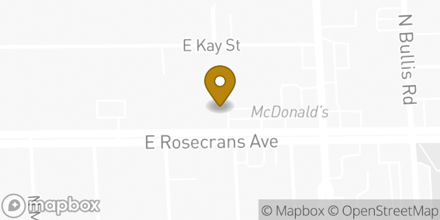 Map showing the location of Subway in Compton, CA 90221