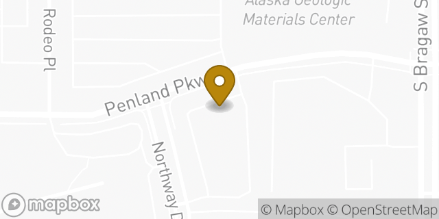 Map showing the location of Subway in Anchorage, AK 99508