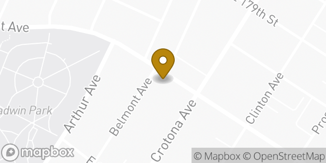Map showing the location of Amazon Locker - Warhorse in Bronx, NY 10457