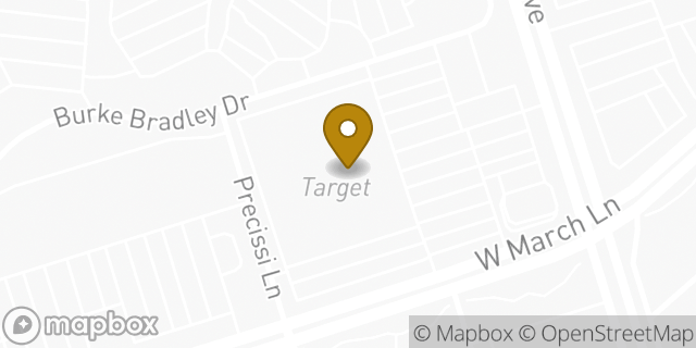 Map showing the location of Starbucks Coffee Company in Stockton, CA 95207