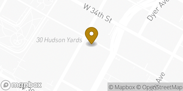 Map showing the location of Starbucks in New York, NY 10001