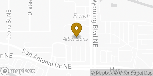 Map showing the location of Coinme in Albuquerque, NM 87109