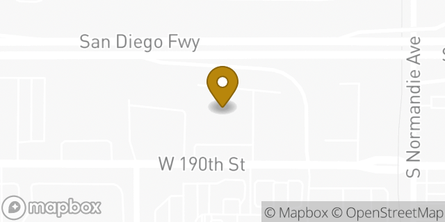 Map showing the location of AutoZone in Gardena, CA 90248