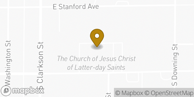 Map showing the location of The Church of Jesus Christ of Latter-day Saints in Cherry Hills Village, CO 80113