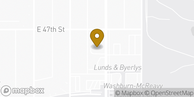 Map showing the location of Starbucks in Minneapolis, MN 55407