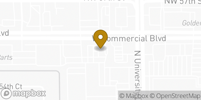 Map showing the location of Starbucks in Lauderhill, FL 33351
