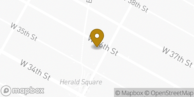 Map showing the location of Starbucks in New York, NY 10018