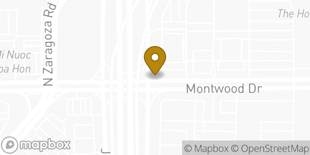 Map showing the location of Walgreens in El Paso, TX