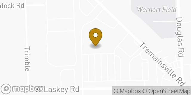 Map showing the location of Planet Fitness in Toledo, OH 43613
